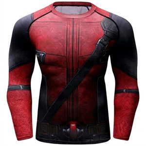 เสื้อรัดรูปผู้ชายทรงสลิมฟิตสำหรับ MMA ออกกำลังกาย ผลิตจากผ้าสแปนเด็กซ์และโพลีเอสเตอร์ แขนสั้น พิมพ์ลายด้วยเทคนิค Heat-Transfer ระบายอากาศได้ดี ออกแบบลายพิมพ์ได้ตามต้องการ - Product Image 1