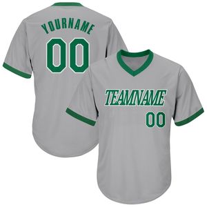 Camiseta de Béisbol Personalizada con Cuello en V Verde, Unisex, sin Mangas, con Nombre del Equipo Impreso, Transpirable, con Patrón 3D, de Poliéster que Absorbe la Humedad - Product Image 2
