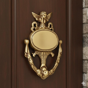 Battant de porte ange gardien en laiton fait main, battant de porte vintage en laiton pour porte d'entrée, quincaillerie de porte ange, cadeau de pendaison de crémaillère - Product Image 4