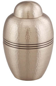 Urnas de cremación para adultos de latón clásico de alta calidad y superior con urnas funerarias de metal con acabado de piedra gris para cenizas humanas - Product Image 2