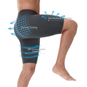 Shorts de compression pour hommes pour l'entraînement en salle de sport, le CrossFit et la remise en forme quotidienne, avec design anti-frottement - Product Image 4