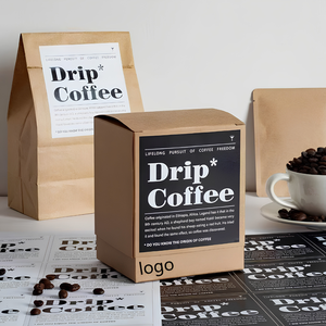 Caja de Embalaje de Café Kraft al por Mayor, Cartón de Papel Impreso Personalizado para Bolsas de Café de Filtro, Fabricante Directo OEM - Product Image 3