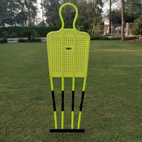 Objetivo de Entrenamiento Plegable Portátil de PVC Verde Brillante para Jóvenes, Resistente, 180 cm, con Resorte, Impermeable