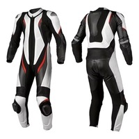 Combinaison de course de karting respirante en cuir bleu marine et blanc, grande taille, unisexe, personnalisable, fermeture éclair sur le devant