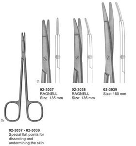 Tijeras de Disección Ragnell de 135 mm, Acero Inoxidable, Tijeras de Disección Quirúrgicas Finas, Instrumento Médico Reutilizable - Product Image 1