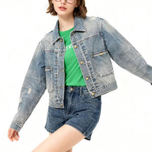 Chaqueta Larga Vaquera Vintage para Mujer – Precio de Fábrica, Abrigo Vaquero Casual Oversize 100% Algodón, Logotipo Personalizado OEM, Venta al por Mayor - Product Image 6