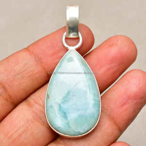 Colgante hecho a mano de Plata de Ley 925, collar curativo bohemio, regalo de piedras preciosas ovaladas llamativas para ella, colgantes finos - Product Image 1