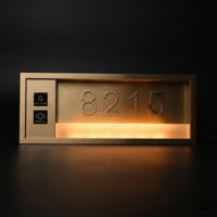 Plaque de porte personnalisée en acier inoxydable LC, panneaux de porte d'hôtel avec clochettes « Ne pas déranger », adaptés aux auberges et appartements