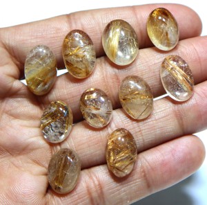 Quartz Rutile Doré Naturel Fait Main, Quartz Rutile Haute Clarté, Pierre de Quartz Rutile Doré pour la Fabrication de Bijoux en Gros - Product Image 1