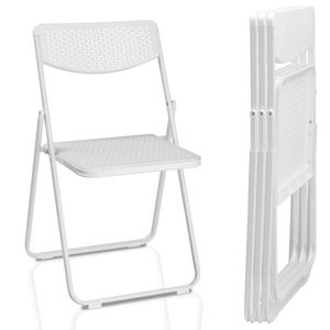Set di 4 Sedie Pieghevoli in Plastica Leggera - Impilabili per Uso Commerciale Interno/Esterno, Casa/Eventi - Product Image 6