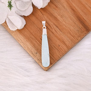 Pendentif Goutte d'Eau Classique Bohème en Turquoise Synthétique, Argent Sterling 925, Bijoux Faits Main, Pendentif Pierre Précieuse, Fabricant Grossiste - Product Image 5