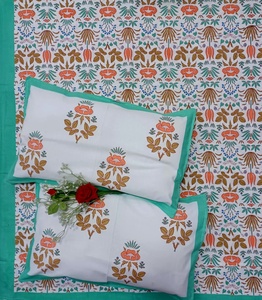Block Printed Handmade Cotton Bed Sheets OEM wholesale private label export quality for global buyers. - Product Image 2