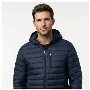 Veste matelassée à capuche légère et compressible pour homme Manteau court d'hiver matelassé isolé pour le ski sur neige en duvet de canard - Product Image 1
