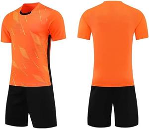 Conjunto de Uniforme de Fútbol Personalizado, Camiseta y Pantalones Cortos Sublimados, Transpirables y de Secado Rápido, para Entrenamiento de Equipos Masculinos y Juveniles - Product Image 6