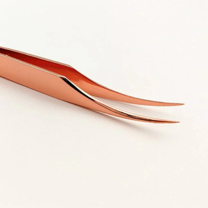 Copper Eyelash Tweezers Set Precision Stainless Steel <b>Smooth</b> Tip Makeup <b>Tools</b> for Lash Extension - Product Image 4