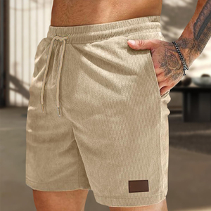 Shorts pour hommes au design tendance, vêtements décontractés élégants pour hommes, shorts à taille moyenne avec cordon de serrage, prix bas, shorts pour hommes - Product Image 3