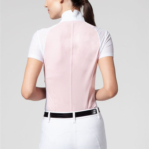 Chemise de compression équestre décontractée pour femme, manches courtes, respirante, brodée, en Spandex/Polyester, idéale pour la compétition - Product Image 2