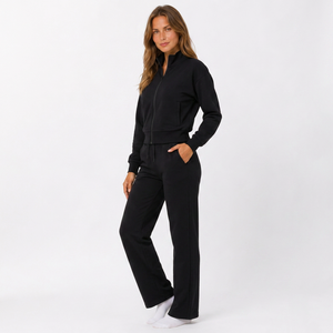 Conjunto Deportivo de Invierno para Mujer, Marca Privada, 100% Algodón, Lavado Ácido, con Logotipo Personalizado, MOQ Bajo para Minoristas de Ropa Deportiva en EE. UU. - Product Image 6
