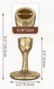 Luxury Iron Handmade Lead Free Candle Holder Set | Modern Hammered Iron <b>Candlestick</b> Holder Home Decor Wedding Easter Christmas - Product Image 2