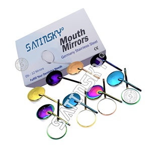 Ensemble de 6 miroirs buccaux dentaires autoclaves réflecteurs de miroirs en rhodium anti-buée de forme longue avec poignée Instruments dentaires de haute qualité - Product Image 6