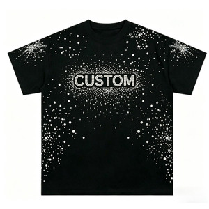 เสื้อยืดคอกลมแขนสั้นแบบระบายอากาศได้ดี เป็นมิตรกับสิ่งแวดล้อม  ตกแต่งด้วยคริสตัลไรน์สโตนพรีเมียม  พร้อมบริการสกรีนโลโก้ตามแบบที่คุณต้องการ  น้ำหนัก 320 กรัม ผลิตจากผ้าฝ้าย 100%  รับผลิตแบบ OEM - Product Image 1