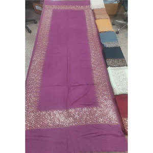 คอลเลกชันใหม่ขโมยงานกระจกขนาด70x200ซม. ดีไซเนอร์ระดับพรีเมียม dupatta พร้อมสต็อกทุกสีนุ่มใส่ไปงานปาร์ตี้หรูหรา - Product Image 2