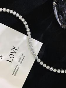 Round Brilliant Cut Moissanite Tennis <b>Bracelet</b> For Women's Solid Gold <b>White</b> Color Fashion Fine Jewelry Classic Wedding Jewelry - Product Image 4