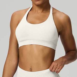 Women's ActiveWear Gym Sets Custom Logo Fitness Clothing Lightweight Seamless Yoga <b>Bra</b> Shorts Elastic Waist Closure Crew Neck - Product Image 4