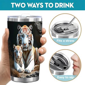 20oz Stainless Steel Tumbler Vacuum <b>Insulated</b> Leakproof Travel Mug Daily Use Commuter <b>Cup</b> - Product Image 5