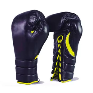 Custom Lace-up Boxing <b>Gloves</b> 10 High Custom 100% Original Leather Boxing <b>Gloves</b> Wholesale Price Custom Laces Fly Boxing <b>Gloves</b> - Product Image 6