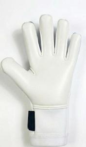 Gants de gardien de but de football Subhay, doigts entièrement couverts, cuir blanc et bleu, antidérapants, respirants, sangle de poignet réglable, équipement sportif unisexe - Product Image 5