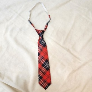 Cravate automatique à carreaux rouges décontractés pour femmes pour l'entrée Graduation School Festival School Festival Accessoires - Product Image 1