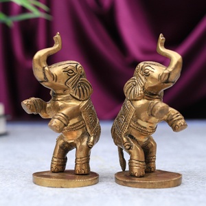 Thủ Công Brass <span class=keywords><strong>Elephant</strong></span> Cặp Nghệ Thuật Hiện Đại Cổ Phong Thủy Trang Trí Showpiece Tinh Thần Nhà Bảng Trang Trí Nội Thất Thiết Lập Cho Nghỉ Hưu - Product Image 2