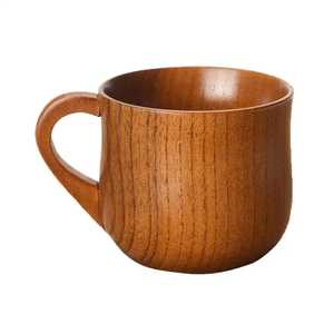 Jarra de Cerveza de Madera Clásica Vintage Oscura, Hecha a Mano, de Madera Maciza, Taza de Café, Ecológica, a Prueba de Fugas, Duradera, para Negocios - Product Image 5