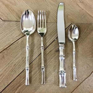 Premium Handcrafted Decorative Metal Cutlery 4-Piece/8-Piece Luxury Spoon Fork and Knife Set <b>Flatware</b> for Fine Dining - Product Image 6