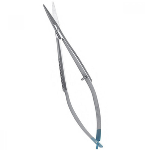 Ciseaux à ressort incurvés en acier inoxydable résistants à la corrosion, à haute tension de réponse, pour cuticules et peaux mortes, usage répétitif - Product Image 1