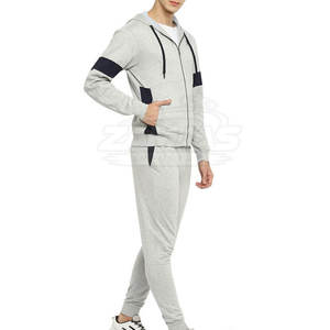 ออกแบบชุดวอร์มผ้าฟลีซสำหรับผู้ชาย ชุดออกกำลังกายวิ่ง บริการ OEM ชุดวอร์มผ้าฟลีซผู้ชายแบบเรียบ ระบายอากาศได้ดี น้ำหนักเบา - Product Image 5