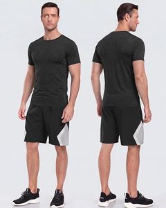 Men's Slim Fit Black Short Sleeve T-Shirt Quick Dry Sporty O-Neck Knitted Cotton Acid Wash with Pattern Stretch 220g - Product Image 3