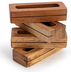 Anneaux de serviette en bois de qualité supérieure, style ferme, personnalisables, les plus vendus - Product Image 3