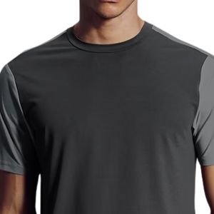 Men <b>Colour</b> Block Performance T-<b>Shirt</b> Breathable Quick Dry Sportswear Short Sleeve Fitness Training Gym Running Workout Active - Product Image 3