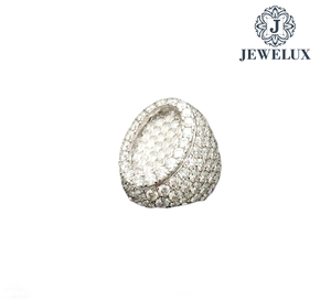 Bague de luxe unisexe en argent 925 plaqué or Jewelux de haute qualité, avec perle d'eau douce taille rose brillante, pour fiançailles et anniversaire, certifiée IGI - Product Image 4