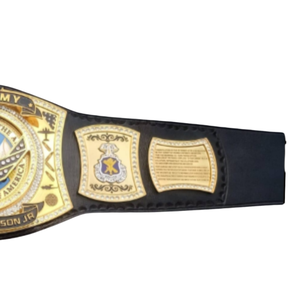 Cinturón de Campeón del Departamento de Defensa de la Marina de los Estados Unidos con Diseño en Dorado y Negro y McIsaac Johnson Jr. Placa de Identificación - Product Image 3