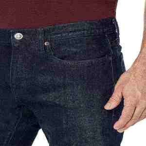 <b>Men's</b> Dark Wash Straight Fit Denim <b>Jeans</b> Casual Regular Fit Woven Solid Pattern Pants - Product Image 6
