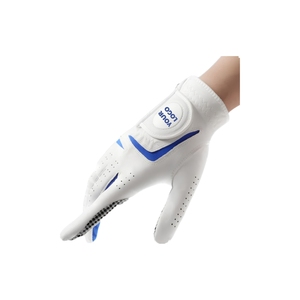 Custom Branded Logo Full Finger Non-Slip Golf <b>Gloves</b> Left Hand Soft PU Leather Breathable Ventilation Holes Summer <b>Sports</b> <b>Gloves</b> - Product Image 5