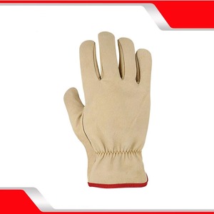Heavy Duty Cowhide Leather Customized Thickness Anti-Slip <b>Moisture</b>-Wicking Silicone-free Powder-free Driver Safety Work <b>Gloves</b> - Product Image 1