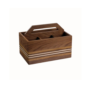 Elegant Wooden Multi Section <b>Caddy</b> for Organized Dining Accessories and Tableware Storage - Product Image 4