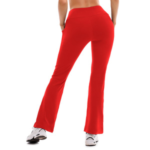 Women Flared <b>Leggings</b> Crossover Waist Yoga Pants Bootcut Workout <b>Leggings</b> <b>With</b> <b>Pockets</b> High Stretch Athletic Flare Pants Fitness - Product Image 2