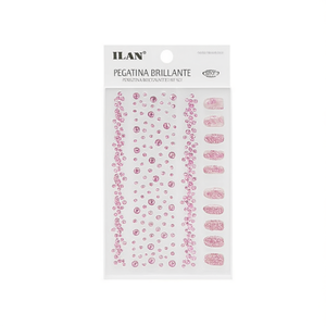 Adesivi con strass scintillanti ILAN per unghie, design rosa, Rif. 32673 - Product Image 2