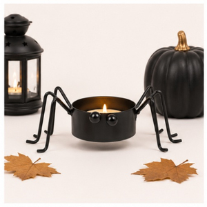Portavelas de Metal Negro Mate Hecho a Mano, Diseño de Araña, para Decoración del Hogar y Fiestas de Halloween, Venta al Por Mayor - Product Image 2