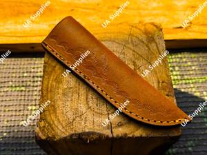 Étui à couteau artisanal en cuir pleine fleur, sur mesure, OEM, léger, universel, durable, pour le camping et la chasse - Product Image 2
